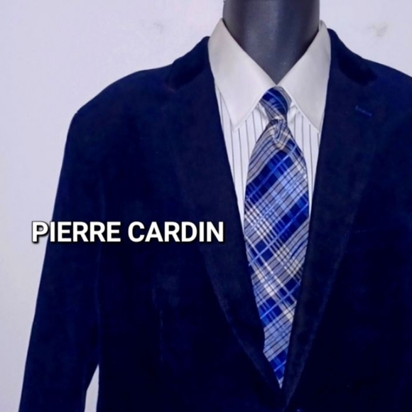 PIERRE CARDIN Blue and White Plaid Silk Necktie - Picture 2 of 6